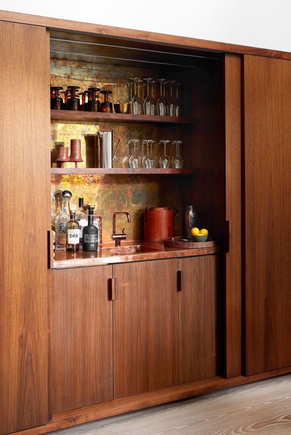 wood wet bar