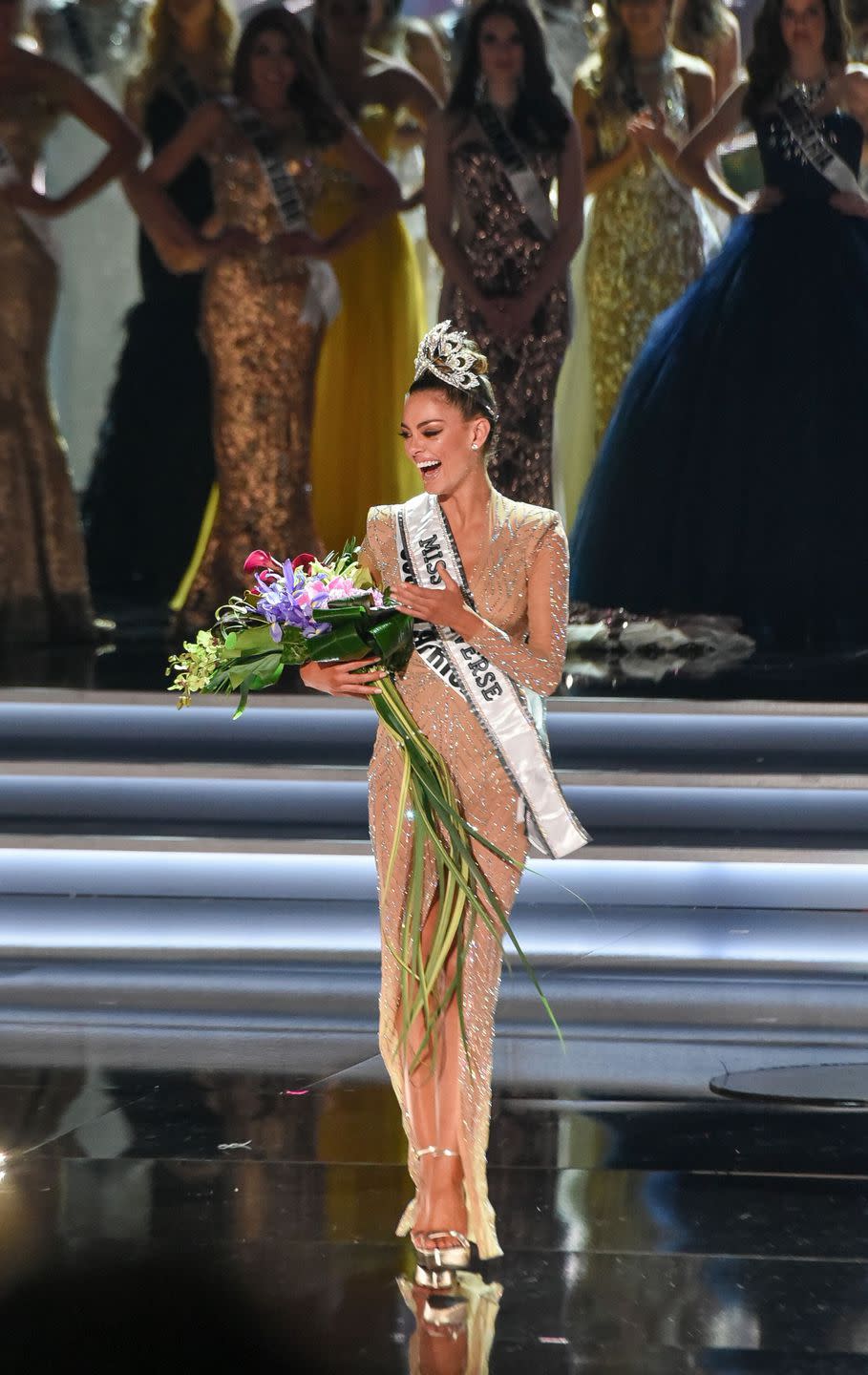 <p>Demi-Leigh Nel-Peters was the second Miss Universe winner from South Africa. </p>