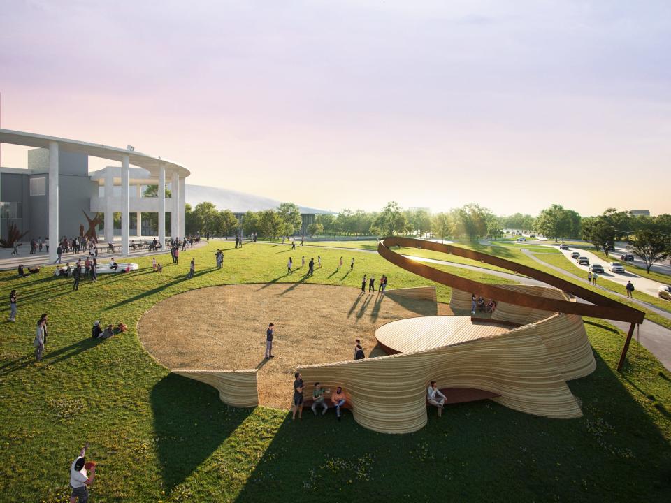 Renderings of Icon's performance pavilion in Austin, Texas