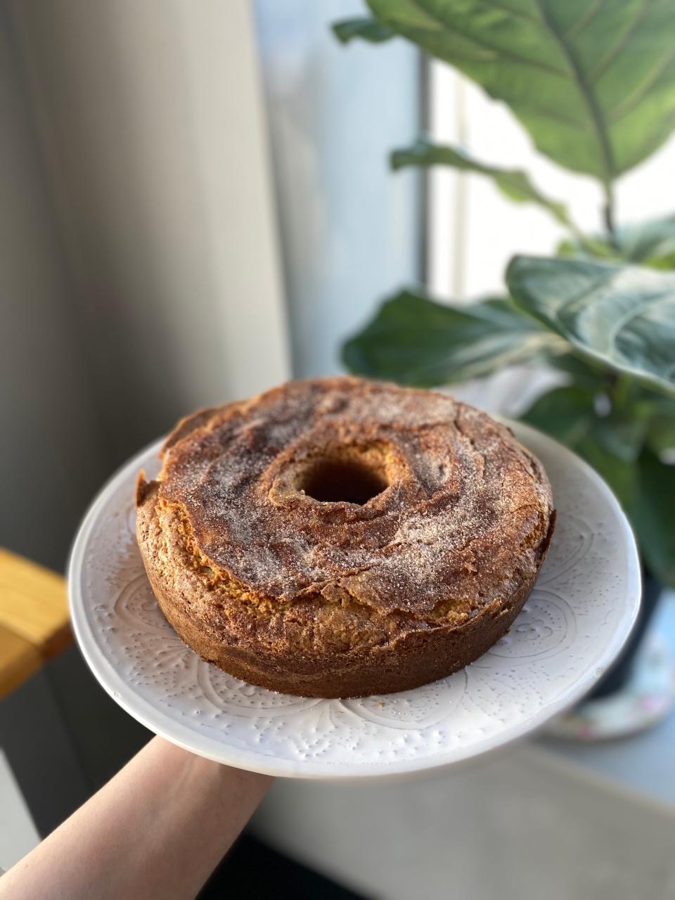 Sour Cream Coffee Cake is one of the family recipes that is made at the Rose Room Cafe, which is coming to Providence soon.