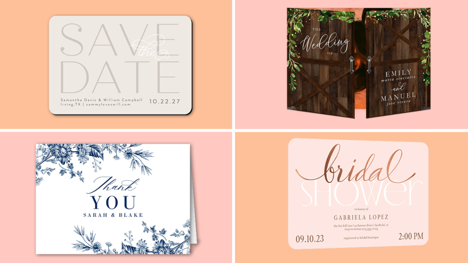 Get started on your wedding planning with Shutterfly’s custom wedding invitations, save the dates and more wedding stationery options.