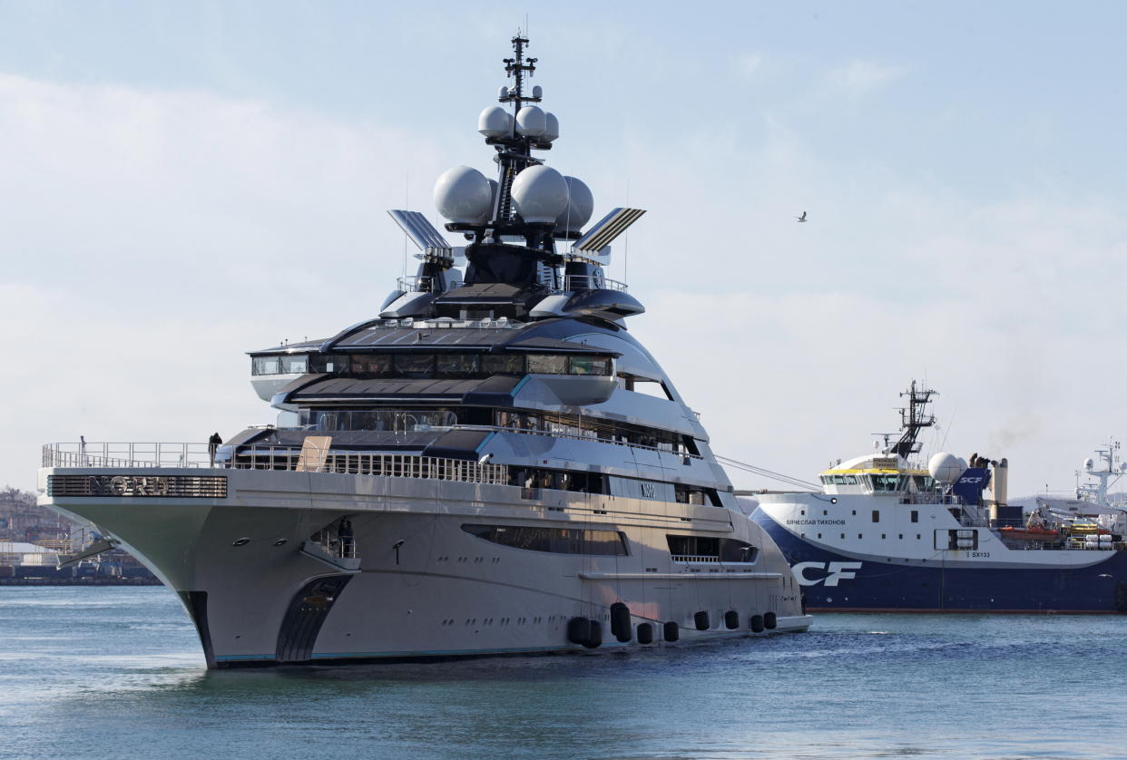 Sanctioned Russian billionaire’s superyacht turns up in Hong Kong