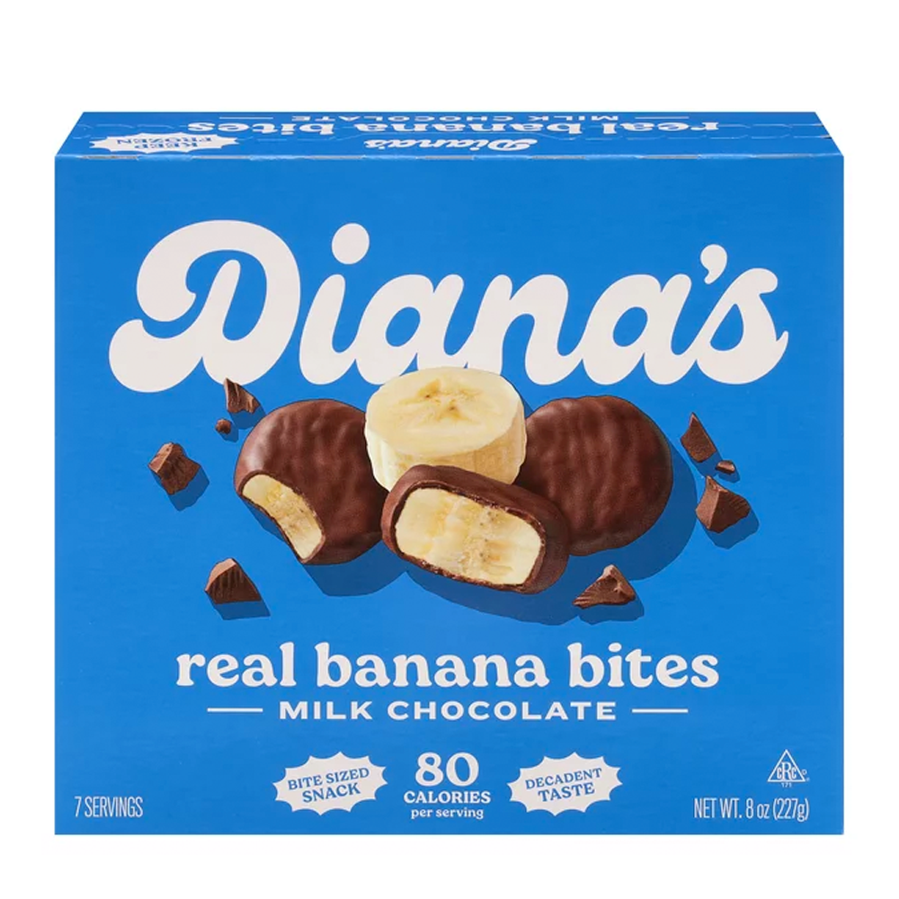 <p><a href="https://go.redirectingat.com?id=74968X1596630&url=https%3A%2F%2Fwww.walmart.com%2Fip%2FDiana-s-Bananas-Bite-Sized-Real-Milk-Chocolate-Banana-Bites-8-oz%2F2330826306&sref=https%3A%2F%2F" rel="nofollow noopener" target="_blank" data-ylk="slk:Shop Now;elm:context_link;itc:0;sec:content-canvas" class="link rapid-noclick-resp">Shop Now</a></p><p>Milk Chocolate Real Banana Bites</p><p>$4.99</p><span class="copyright">Diana's</span>