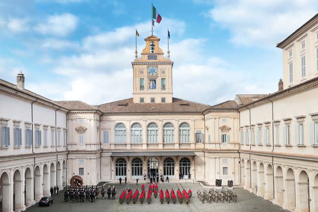 ROME, ITALY - DECEMBER 1: King Philippe - Filip of Belgium and President of Italy Sergio Mattarella pictured during a diplomatic meeting at the Palazzo del Quirinale palace, during a one day state visit to Italy, Wednesday 01 December 2021 in Rome. The Royal trip was brought back from a three day visit to one day, due to the Covid-19 crisis. (Photo by Pool / Photo News via Getty Images) (Photo: Photonews via Getty Images)