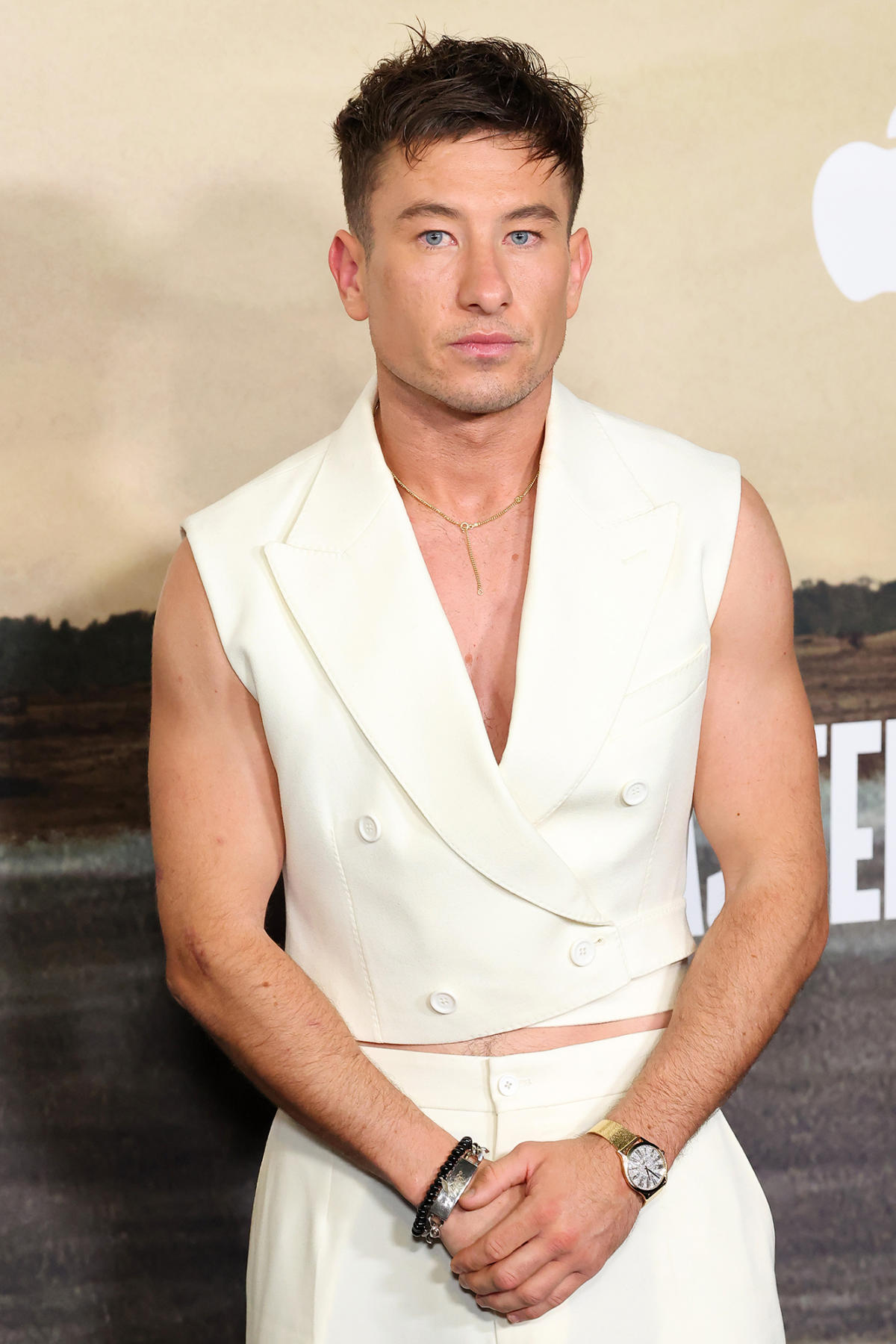 Barry Keoghan Goes Shirtless Under Cropped Vest At Masters Of The Air Premiere In Los Angeles