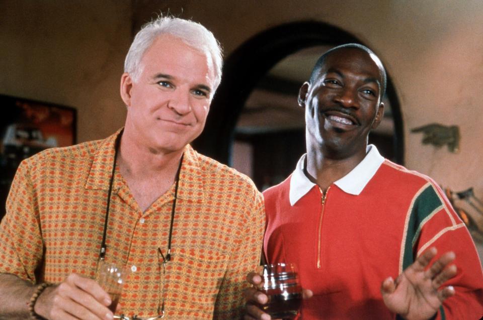 BOWFINGER, from left: Steve Martin, Eddie Murphy, 1999