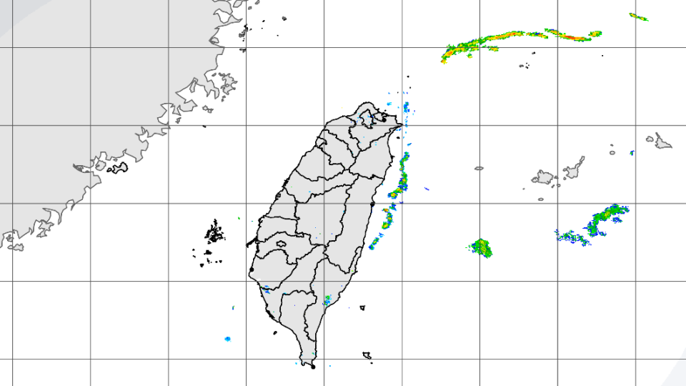 東半部有局部短暫雨發生機率。（圖／中央氣象局）