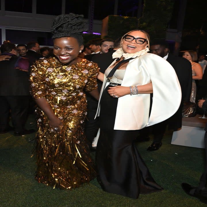 Lupita and Ruth smile together