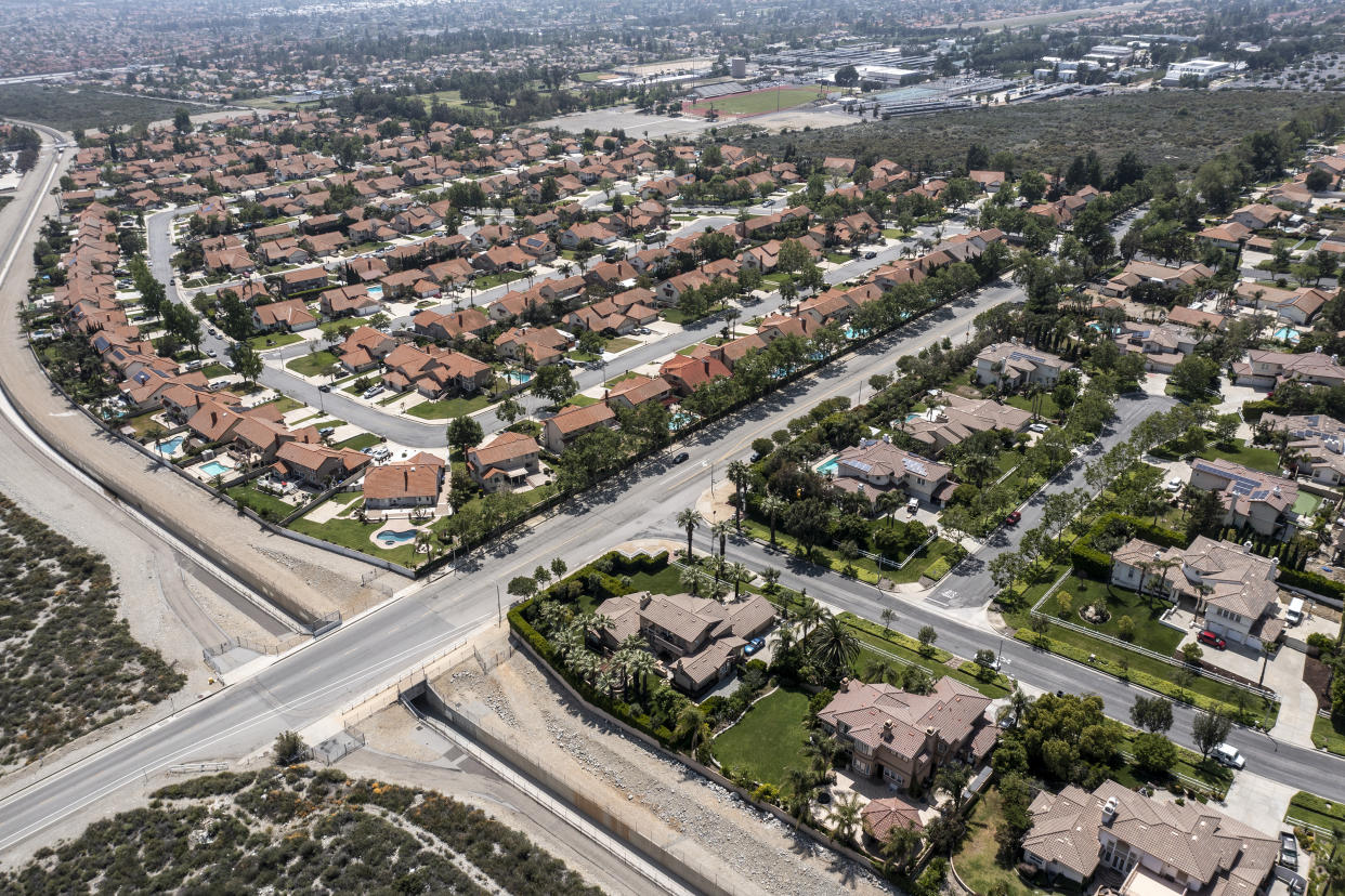 A housing tract in Rancho Cucamonga, Calif.