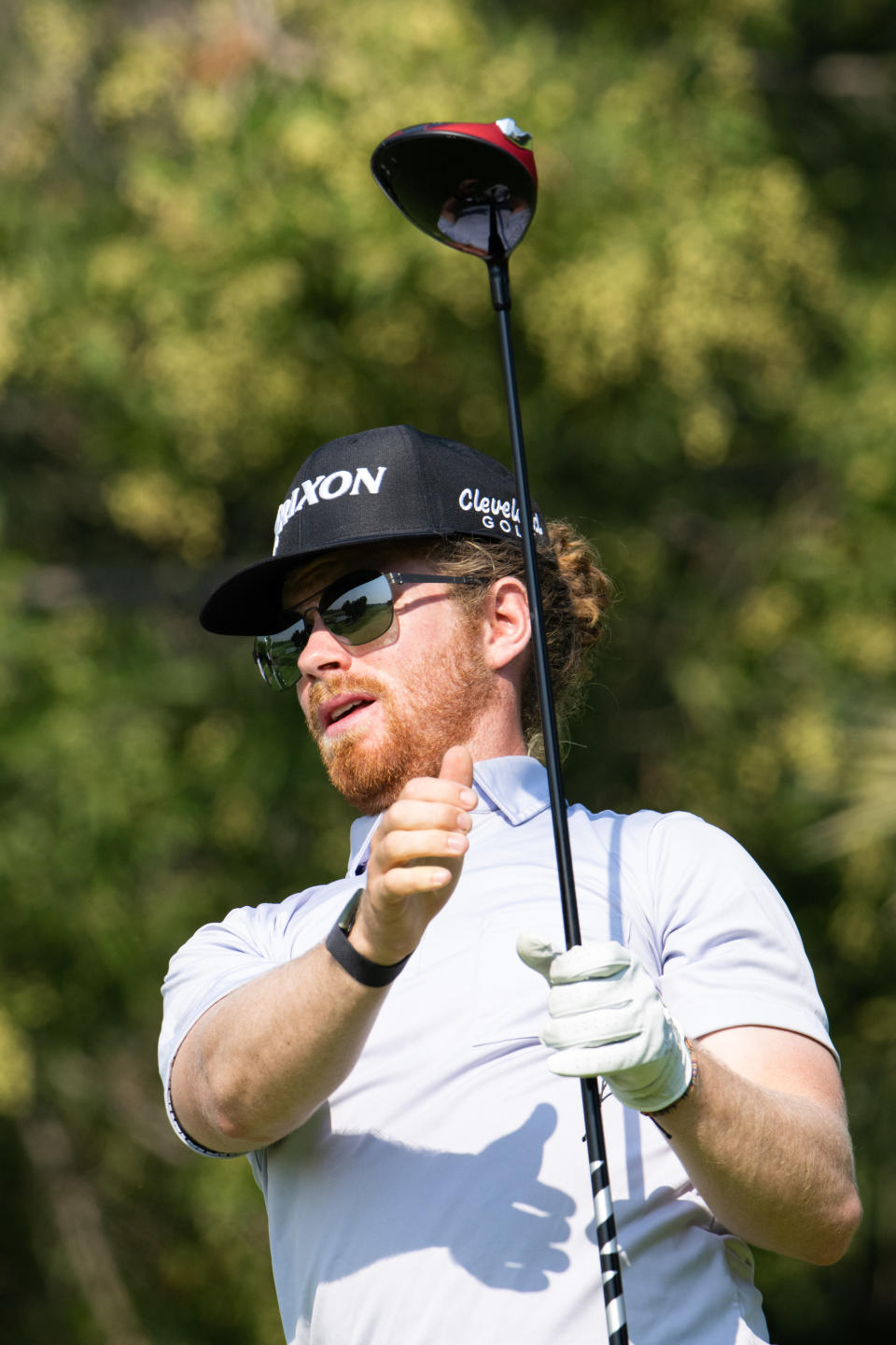 Kieran Vincent of Zimbabwe hits his shot from the third tee during the second round of the LIV Golf Promotions at the Abu Dhabi Golf Club on Saturday, December 09, 2023 in Abu Dhabi, United Arab Emirates. (Photo by Montana Pritchard/LIV Golf)