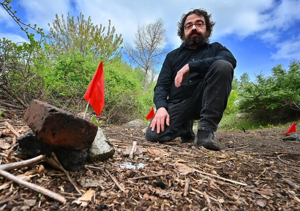 Jon Maynard of Chelmsford is leading the research investigation into a possible lost cemetery associated with the Lyman School for Boys on the shore of Lake Chauncy in Westborough.