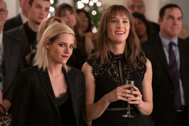 Lacey Terrell/TriStar Pictures Kristen Stewart and Mackenzie Davis in 'Happiest Season'