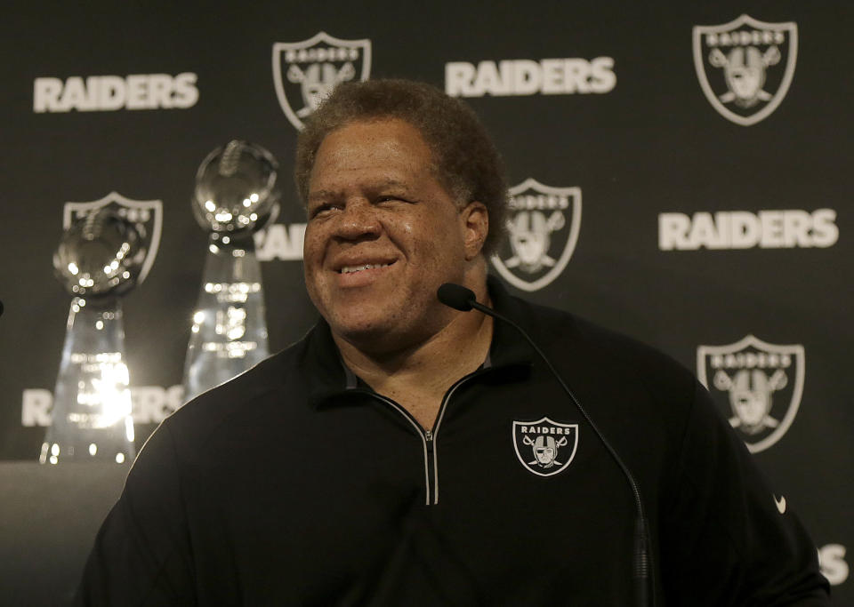 The Miami Dolphins have hired former Oakland Raiders GM Reggie McKenzie as a senior personnel executive. (AP)