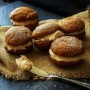 <p>When are whoopie pies <em>not </em>an appropriate dessert? Guests will love this pumpkin cookie paired with browned butter maple cinnamon frosting. </p><p><strong>Get the recipe at <a rel="nofollow noopener" href="http://www.thechunkychef.com/spiced-pumpkin-whoopie-pies/" target="_blank" data-ylk="slk:The Chunky Chef;elm:context_link;itc:0;sec:content-canvas" class="link ">The Chunky Chef</a>.</strong></p>