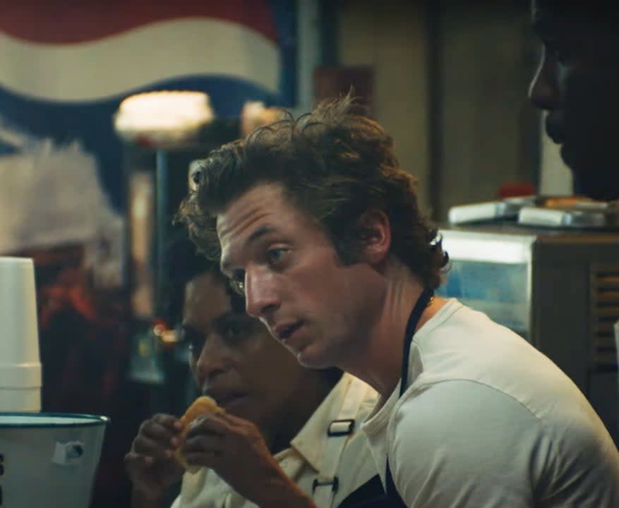 Jeremy Allen White as a chef in "The Bear"