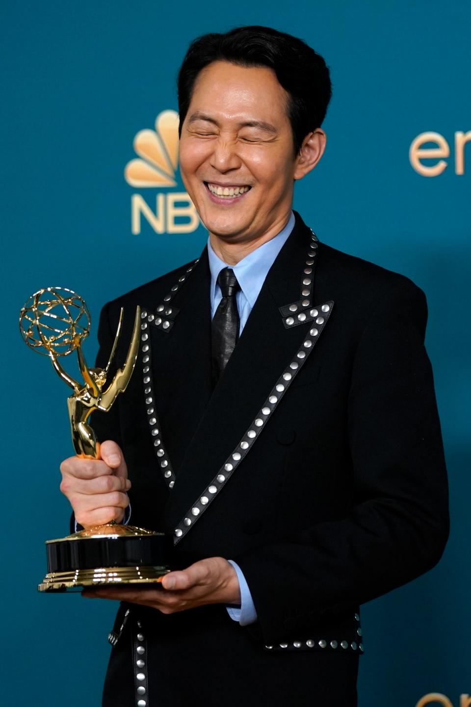 Squid Game’s Lee Jung-jae became the first Asian actor to win an Emmy for Outstanding Lead Actor in a Drama Series (AP)