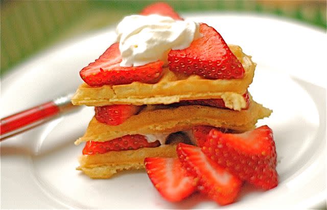 Strawberry Shortcake Waffles