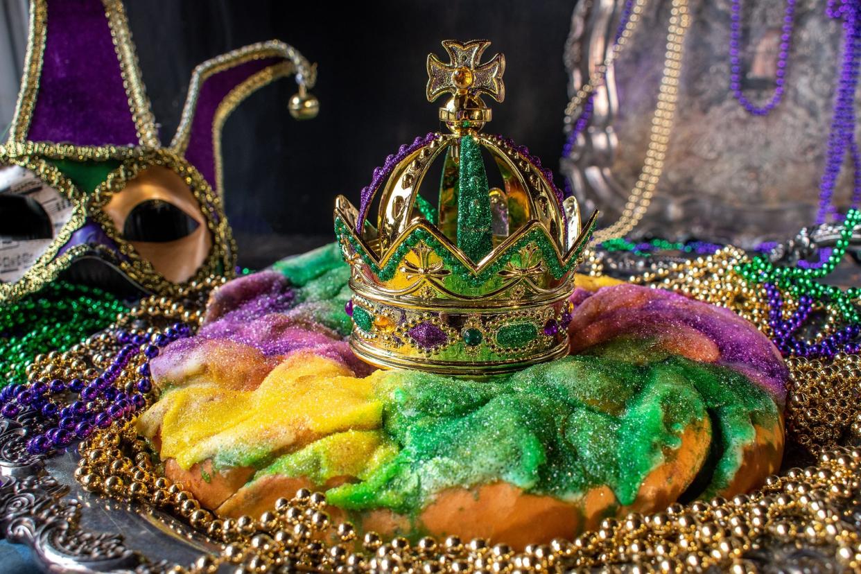 king cake with crown