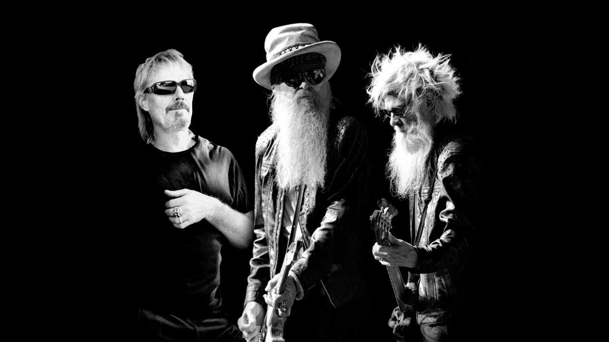  ZZ Top onstage. 