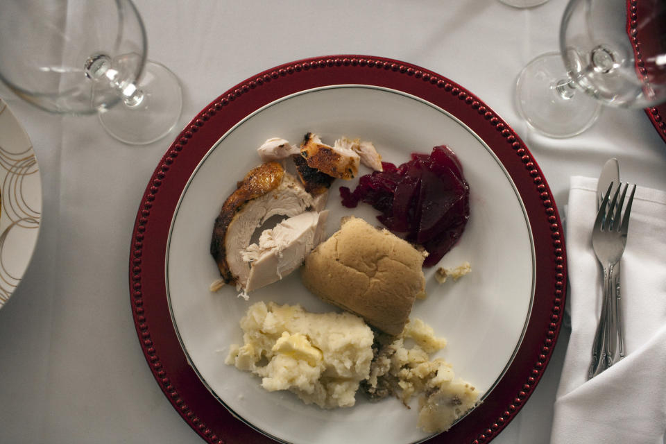 A thanksgiving plate.