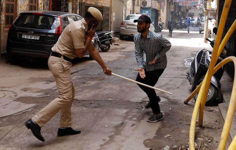 Lockdown amid a coronavirus disease (COVID-19) outbreak in New Delhi