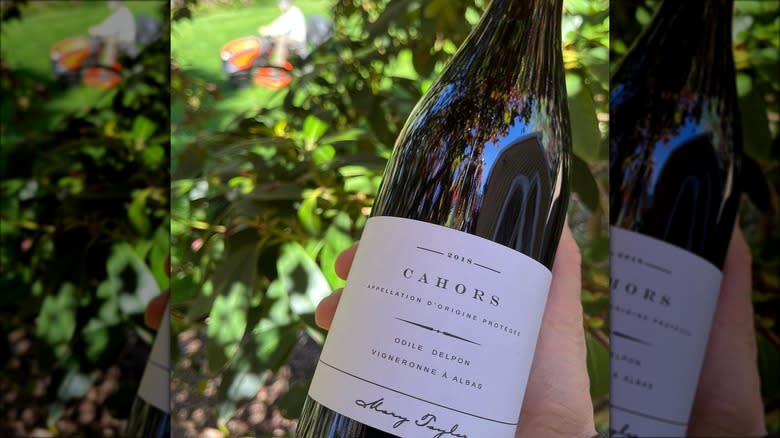 Bottle of Cahors wine