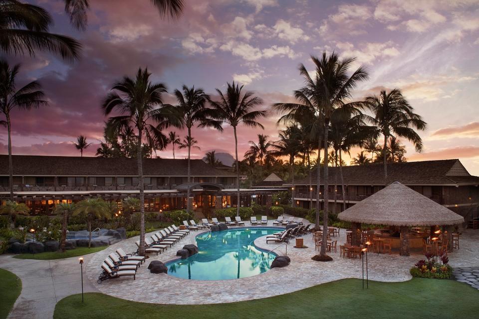 The Ko'a Kea Hotel &amp; Resort at sunset