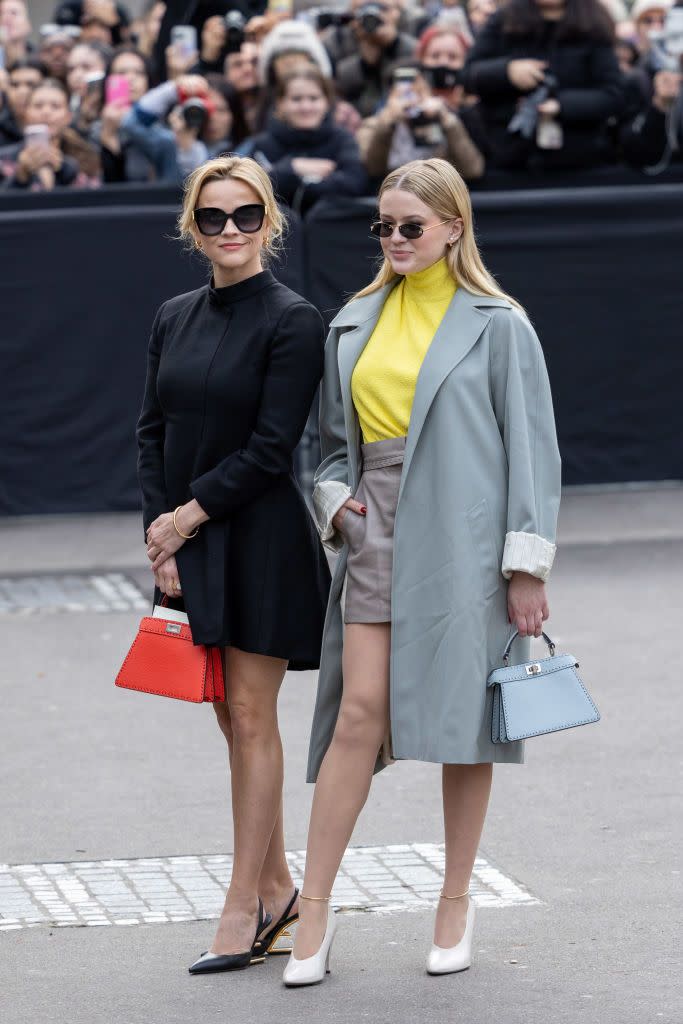 paris, france january 25 reese witherspoon and ava phillippe attends the fendi haute couture springsummer 2024 show as part of paris fashion week on january 25, 2024 in paris, france photo by arnold jerockigetty images