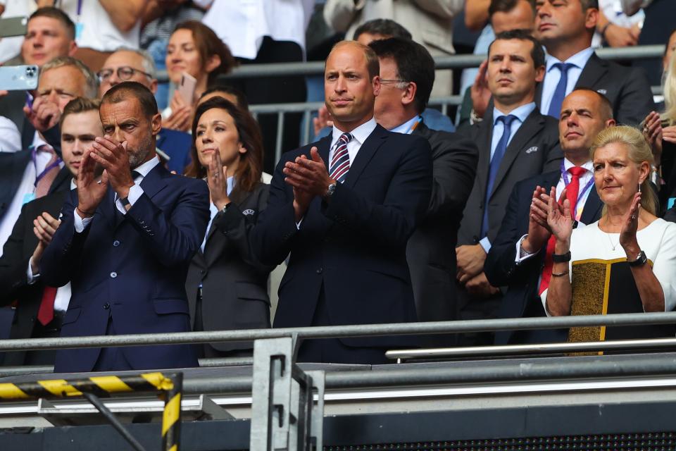 Prince William Attends the Women's Euro 2022 Finals at Wembley Stadium