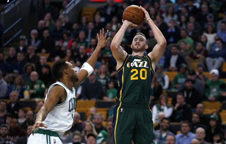 Gordon Hayward would bring star power to the Boston Celtics. (AP)