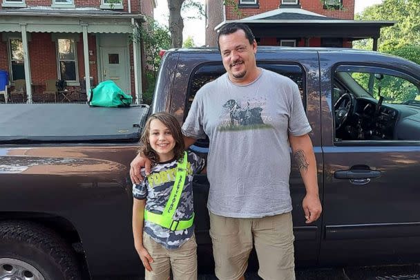 PHOTO: Samuel E. Green poses for a photo with his dad, Sam Green, in undated photo Nov. 17, 2022. (Courtesy the Green family)