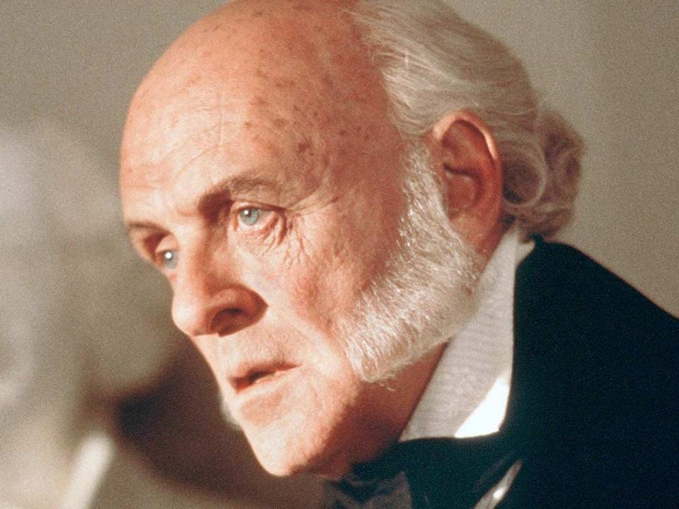 Anthony Hopkins played president john quincy adams in "Amistad."