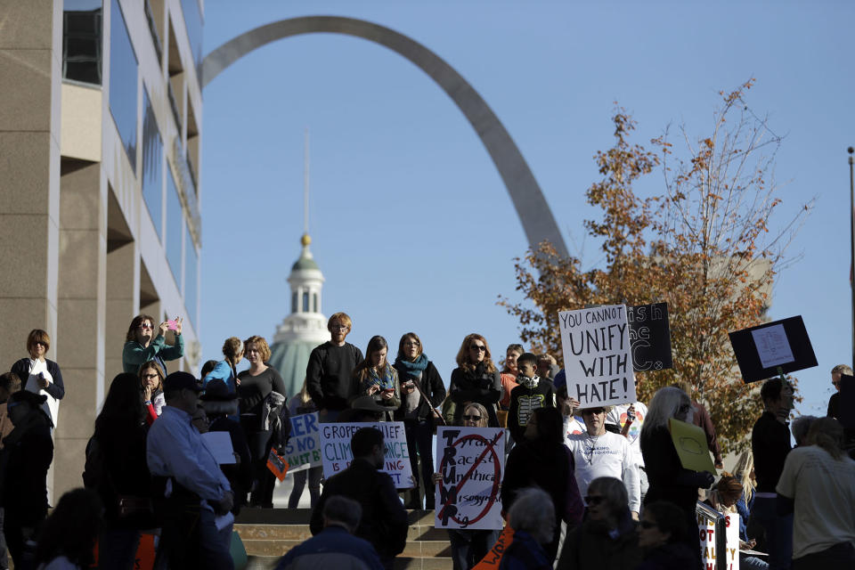 Tens of thousands protest Trump’s election victory