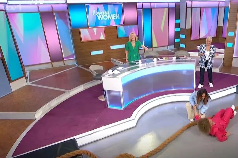 Nadia on the floor on Loose Women