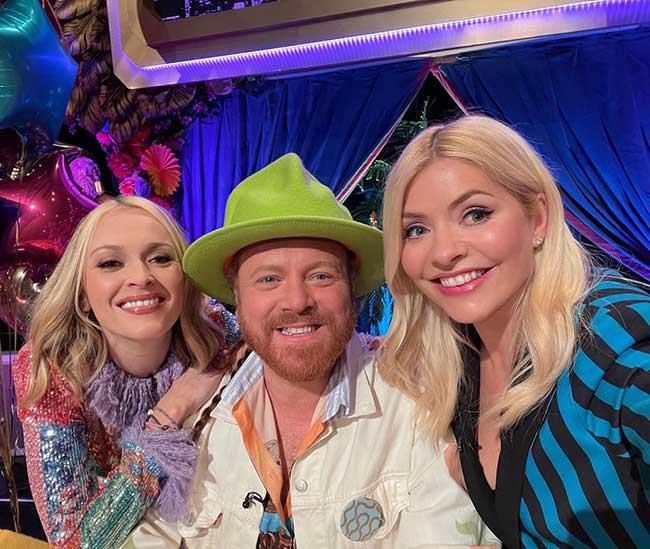 Holly on the set of Celebrity Juice