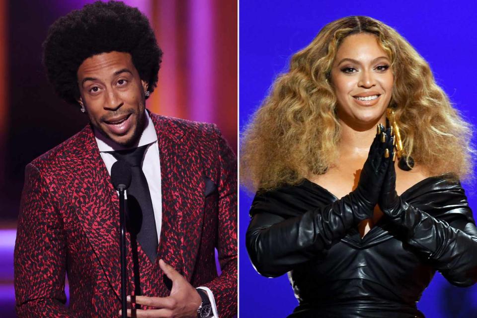 <p>Rich Fury/Getty, Kevin Winter/Getty</p> Ludacris and Beyoncé