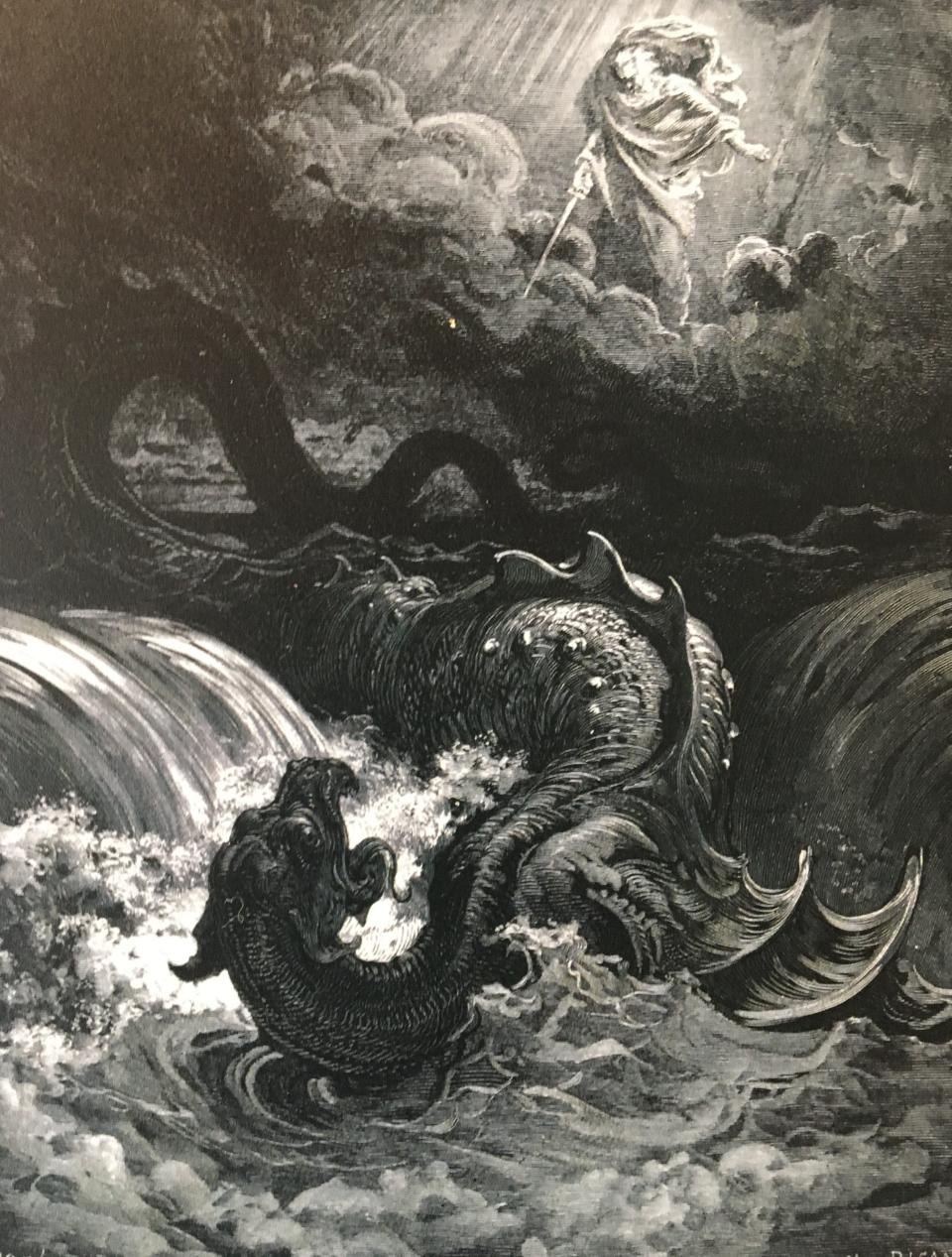 "The Destruction of the Leviathan," by Gustave Dore, 1865 (reproduction).