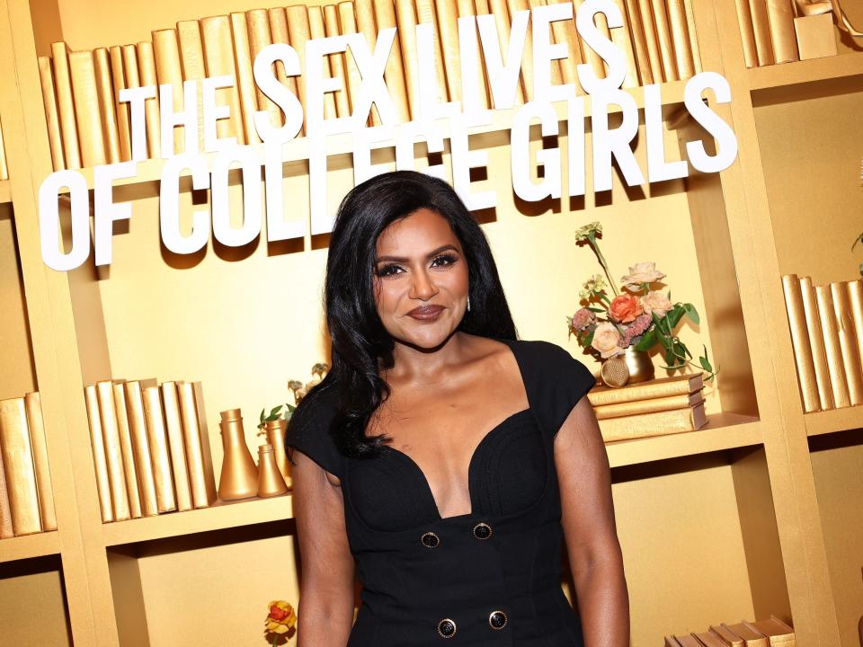 Mindy Kaling at the HBO Max & Phenomenal Media celebration of "Sex Lives of College Girls" season 2.