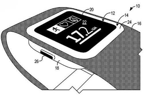 Diagram from Microsoft's smartwatch patent filing
