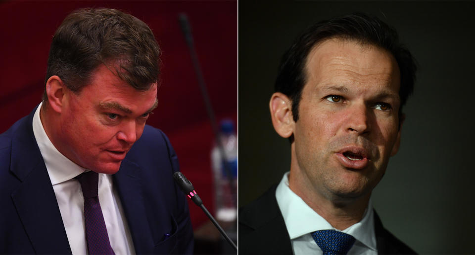 Right: Edward O‘Donohue and :eft: Matt Canavan 