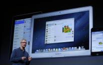 Apple CEO Tim Cook speaks during an event to announce new products in San Jose, Calif., Tuesday, Oct. 23, 2012. (AP Photo/Marcio Jose Sanchez)