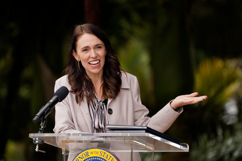 File New Zealand prime minister Jacinda Ardern gestures while speaking at the Botanical Garden in San Francisco  in 2022 (Copyright 2022 The Associated Press. All rights reserved)