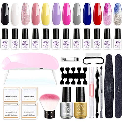 Gel Nail Polish Starter Kit with LED Nail Light (Amazon / Amazon)