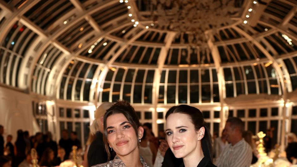 new york, new york september 07 l r karlee fomalont and rachel brosnahan attend as dior and jean michel othoniel present jadore as seen by jean michel othoniel at brooklyn botanic gardens on september 07, 2023 in new york city photo by dimitrios kambourisgetty images for parfums christian dior