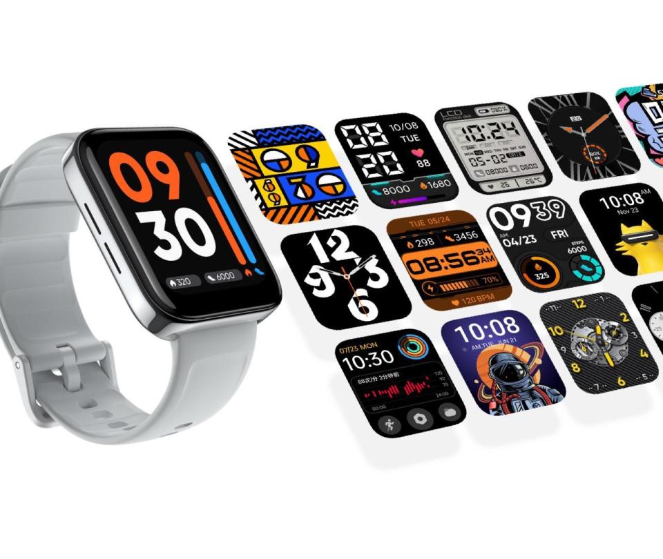 realme Watch 3提供100多種的潮流錶盤。（圖／realme提供）