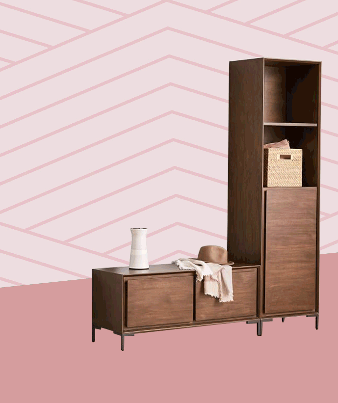 West Elm, as it has in so many other tricky appearance vs. function situations, is now offering an entryway solution—and the Nolan Collection is prettier than we could have even hoped for.