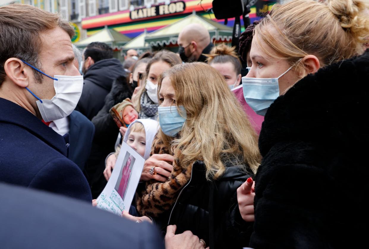 Emmanuel Macron à Vierzon (Cher), le 7 novembre 2021.  - Ludovic MARIN / AFP