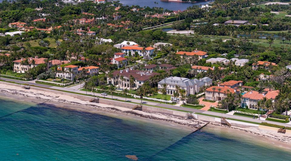 The Estate Section neighborhood, home to some of the most expensive real estate in Palm Beach, is seen from the air in this photo taken several years ago. The traditional end of Palm Beach's winter season has arrived, but the real estate market remains busy, especially on the high end, real estate observers say.