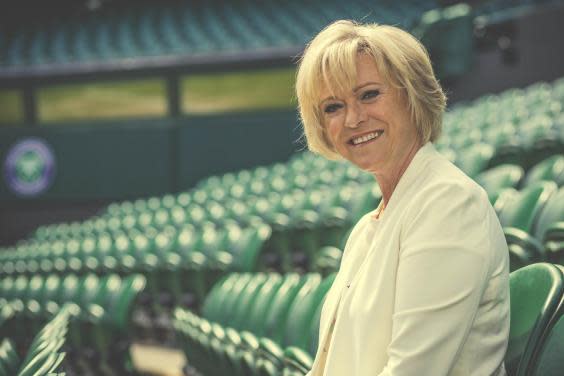 Service winner: Sue Barker is our host for all the SW19 action (BBC)