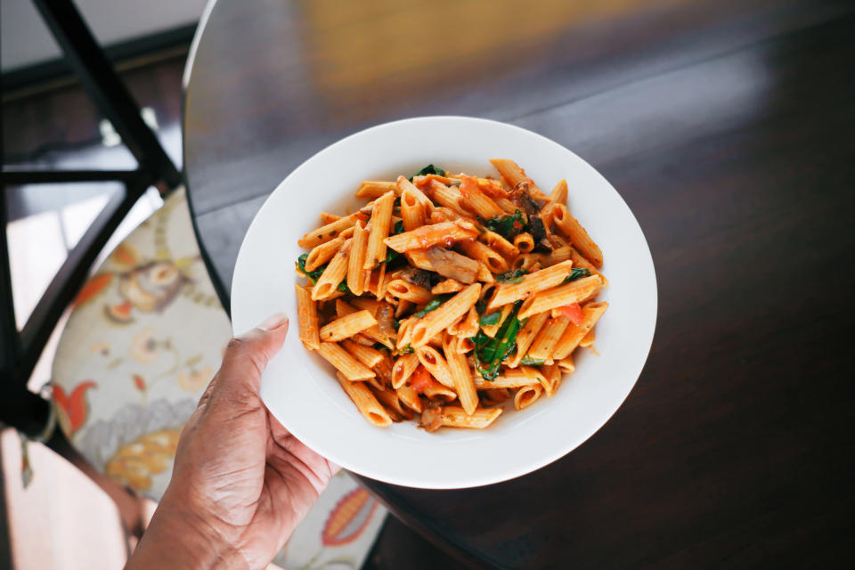 A plate of pasta. (Getty Images)